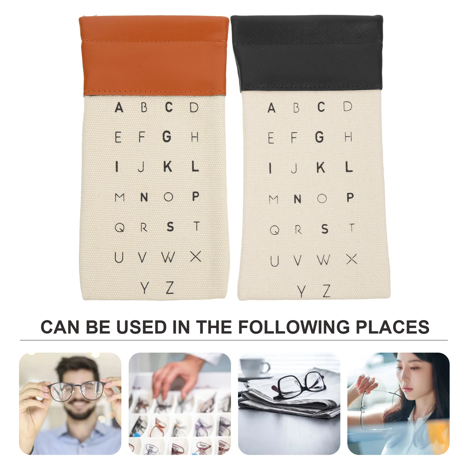 

2Pcs Glasses Pouch Holder Functional Eyeglasses Bag Scratch Proof Compact Design Fits Most Frames Ideal for Travel Daily Use