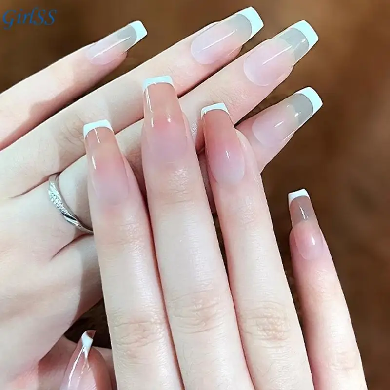 Tampon à ongles à pointe française, tampon Double face en Silicone pour Art, T4MB