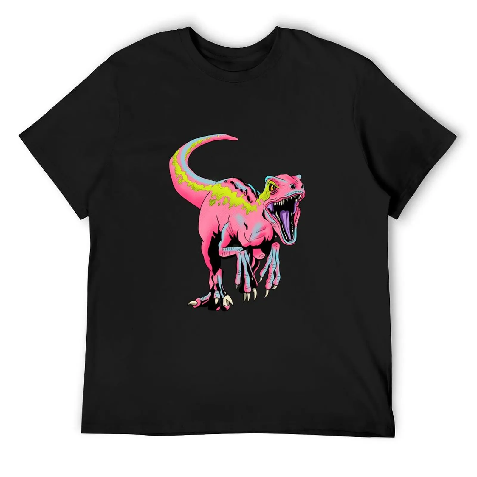 

Pink Velociraptor T-Shirt Personalized t-shirt blacks Man t-shirt summer shirt t shirts for men graphic