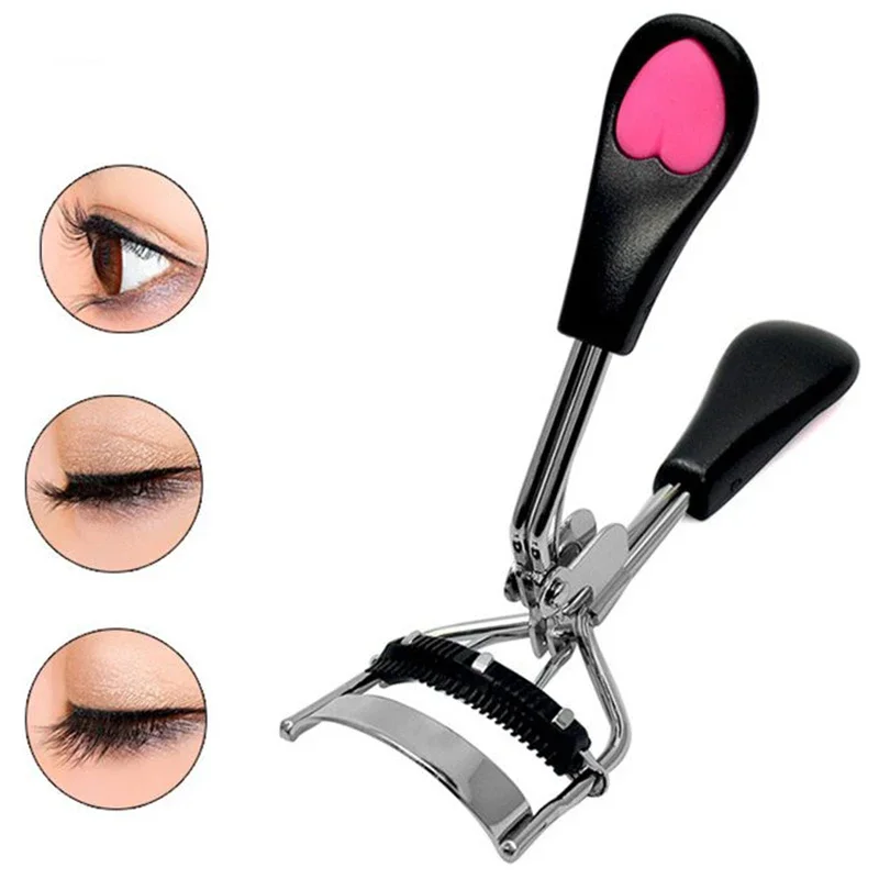 Curling Eyelash Curler Black with Comb False Eyelash Aids Women's Portable Beauty Tools