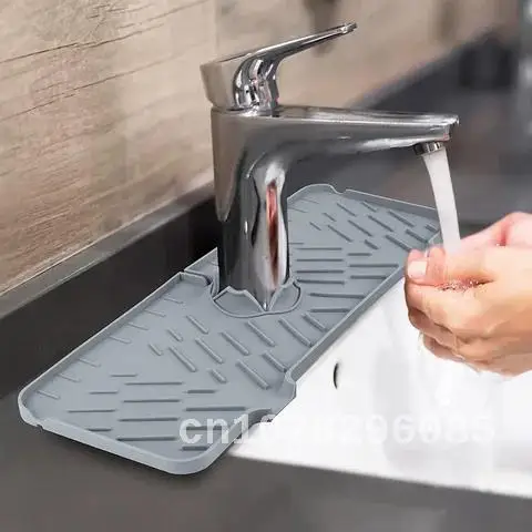 Attrape-éclaboussures de robinet en silicone, tapis de séchage de vaisselle pour la cuisine, comptoir de salle de bain derrière, attrape-eau, protecteur goutte à goutte