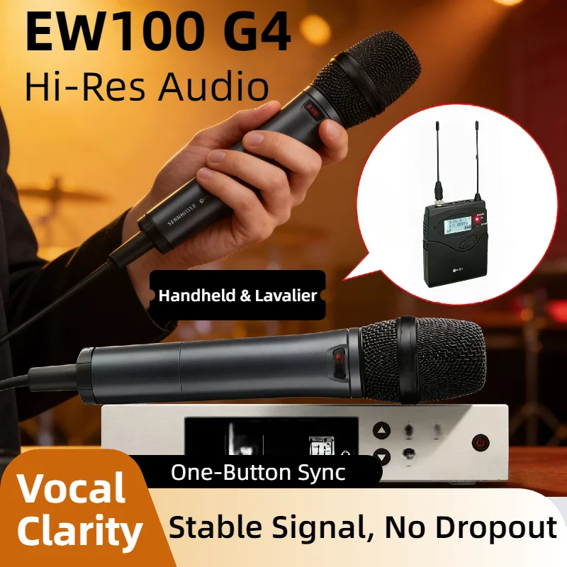 

Профессиональный беспроводной UHF-микрофон EW100G4, ручной микрофон для конференций, выступлений, экскурсионных гидов, профессиональный комплект