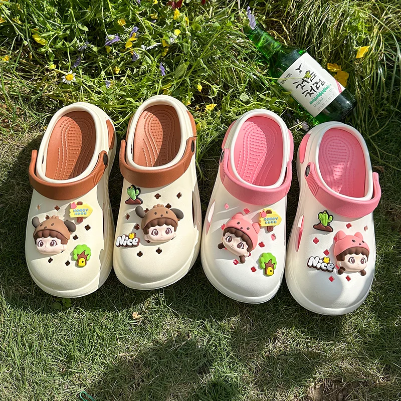 Zapatillas impermeables a la moda, sandalias para niños, zapatos, zapatillas de verano para exteriores, zapatos de jardín de suela blanda, zuecos de