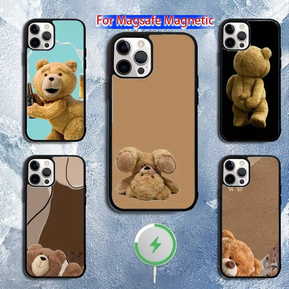 

Funny T-Tedy B-Bear Phone Case For iPhone 16,15,14,13,12,11,Pro,Max,Plus,Mini,Magsafe,Magnetic Wireless Charging Case