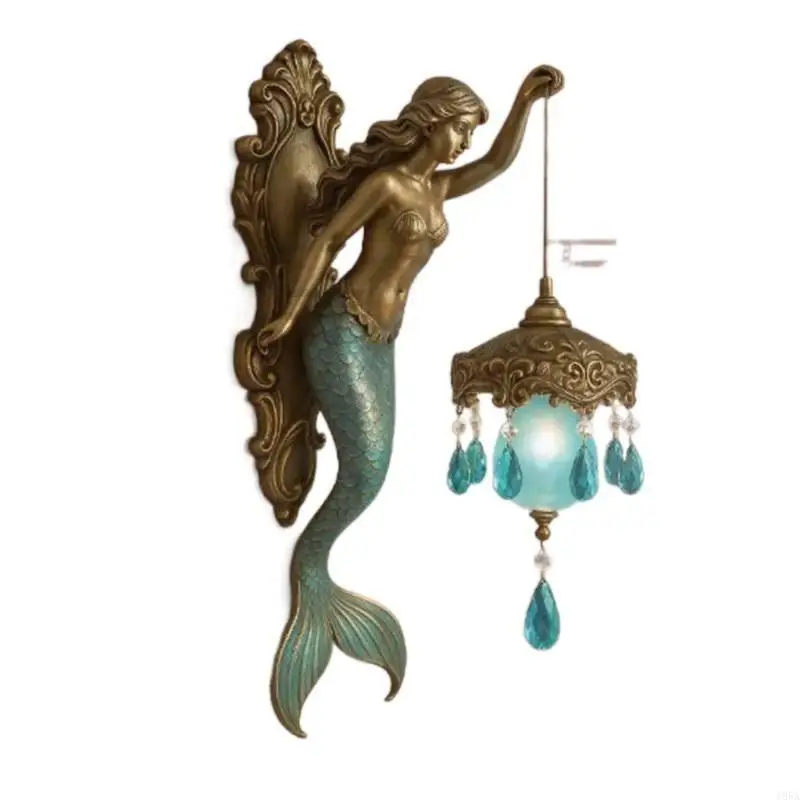 

Decorative mermaids Sculpture Wall Lamp Elegant Base Night Light For Living Room corridors Home Decoration Indoor Lighti