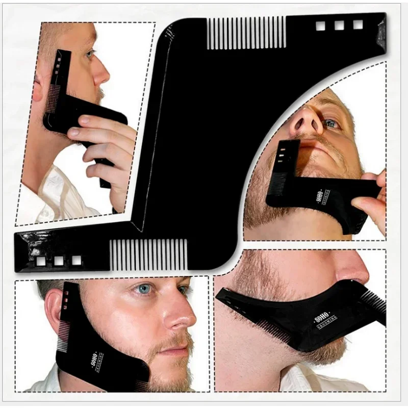 

1PC Men Beard Styling Template Stencil Beard Comb for Men Lightweight and Flexible Fits All-In-One Tool Beard Shaping Tools