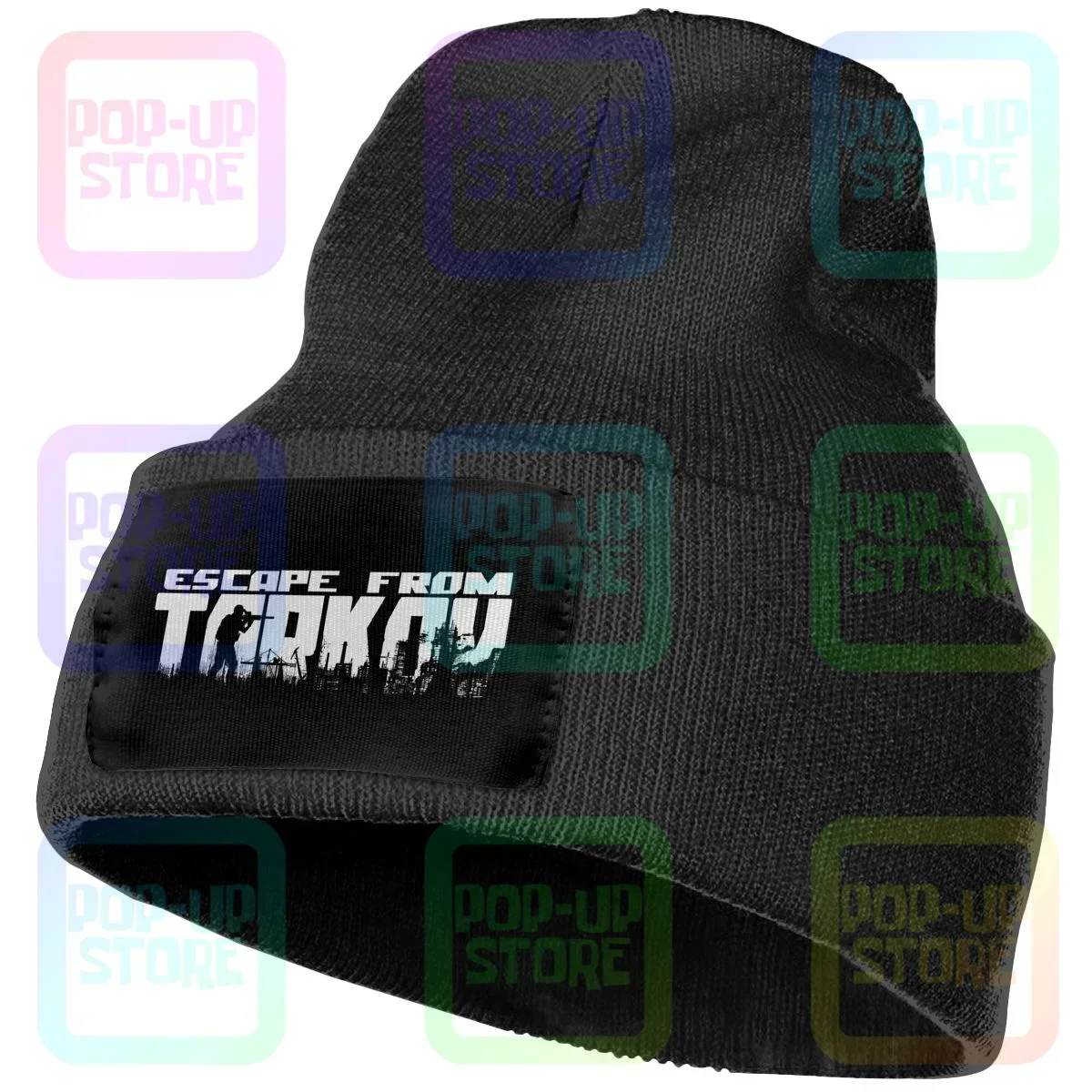 

Escape From Tarkov Logo Knitted Beanie Hat Beanies Cap New Hip Hop Adjustable