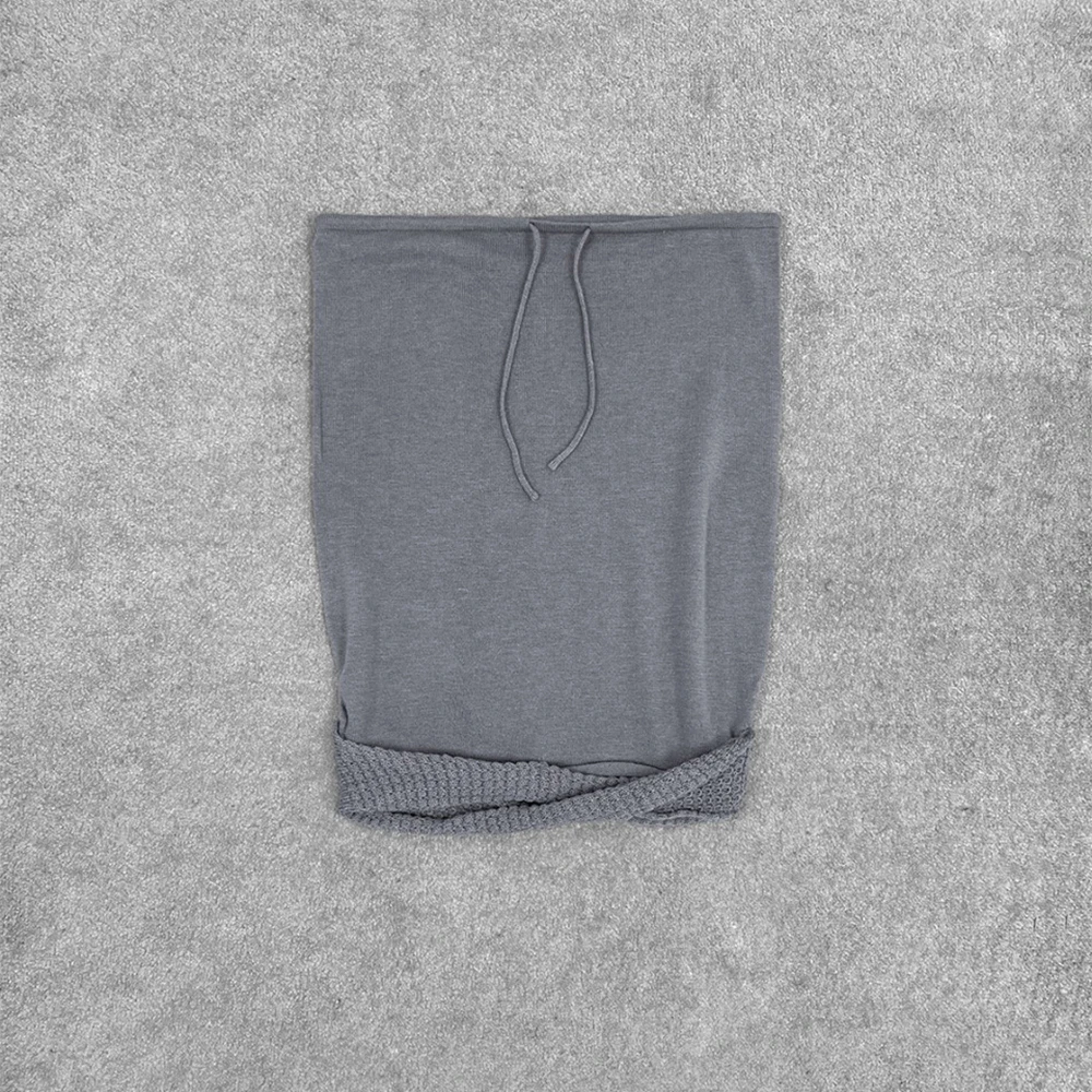 

Женская майка из шерсти с 3D закрученной завязкой спереди, топ без бретелек, минималистичная, приятная для пригородных поездок, универсальная майка, новинка зимы 202, Y2k