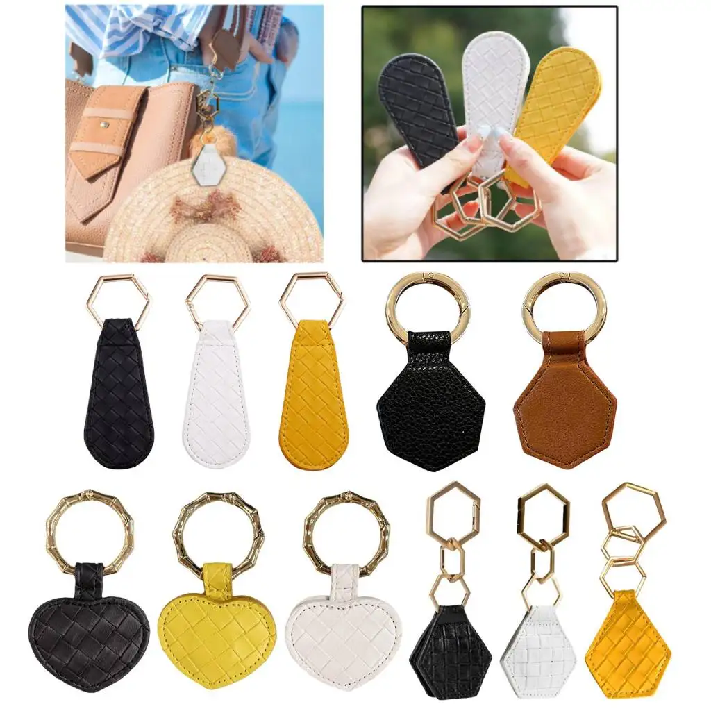 Hat Clip Magnetic PU Leather Hat Holder Clip Sunhat Clip Organizer Travel Hat Clip for Baseball Hats Cap Traveling Bags Luggage