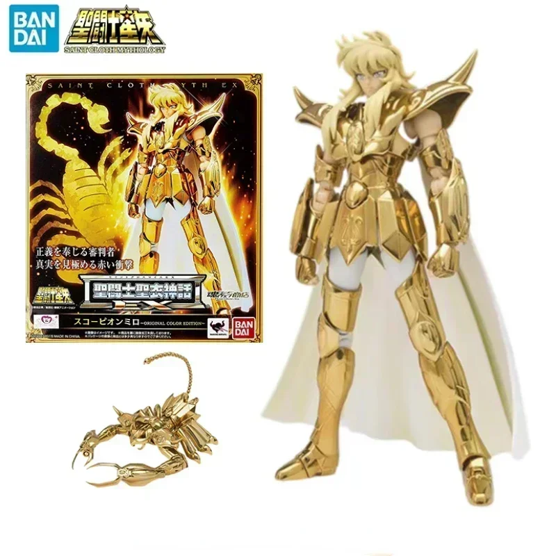 

In Stock Original Bandai Saint Seiya EX Saint Cloth Myth Scorpio Milo OCE Action Figure Toy Gifts for Children