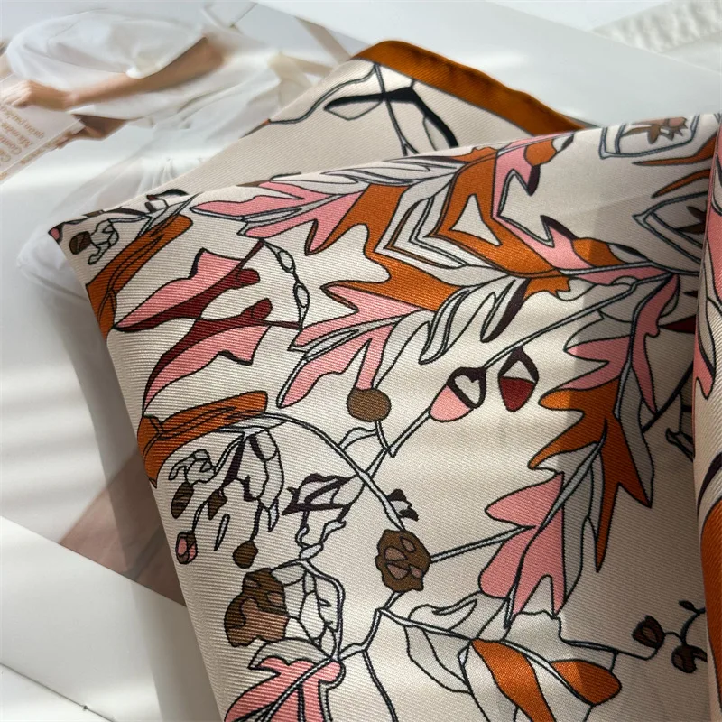 90 سنتيمتر وشاح حريري النساء ساحة عصابات Hems توالت شالات الملابس والاكسسوارات الشعر حزام حقيبة الديكور عيد الحب عاشق هدية