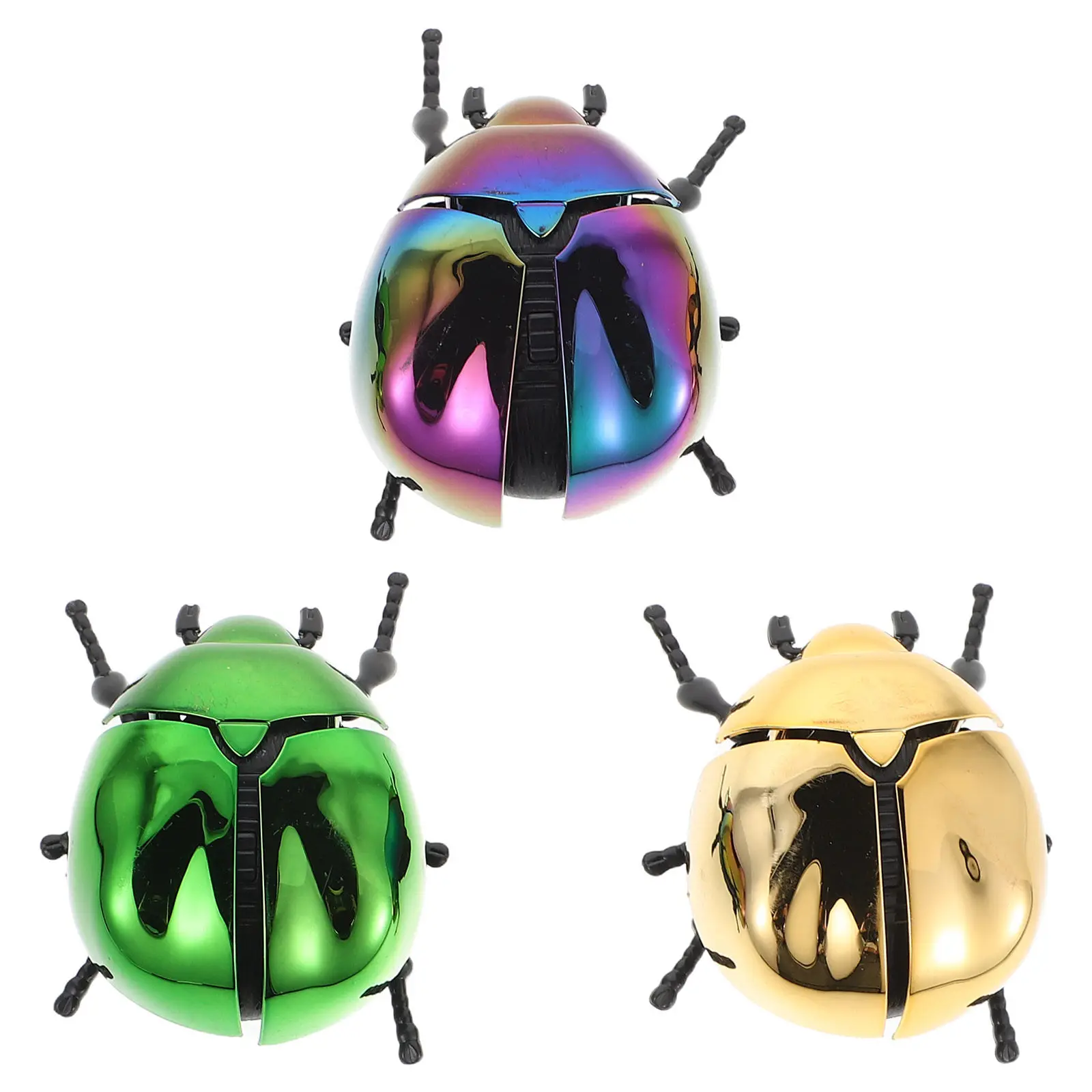 

3Pcs Realistic Beetle Wind-Up Insect Educational Tool Interactive Head Tail Shake Movement Indoor Outdoor Plastic Bug