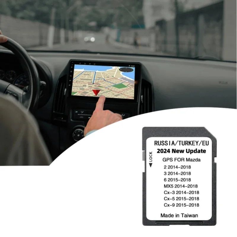 16GB für Mazda 2 3 6 CX3 CX5 CX9 MX5 Fahrzeug-Navigations-SD-Karte 16GB Navigations-GPS-Upgrade 2024 Vollständige EU-Kartensoftware