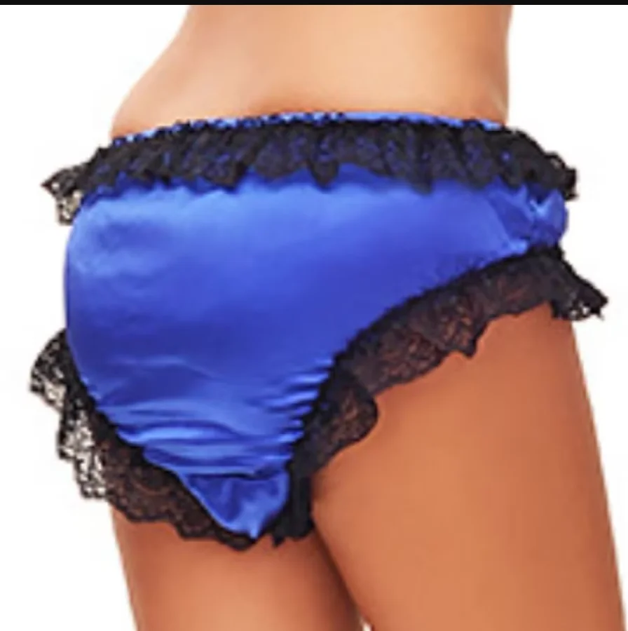 Adult Giant Baby Sexy Girl Pink Satin Lining White Lace Edge Shorts Sissy Role Playing Maid Shorts Customized Multi Color