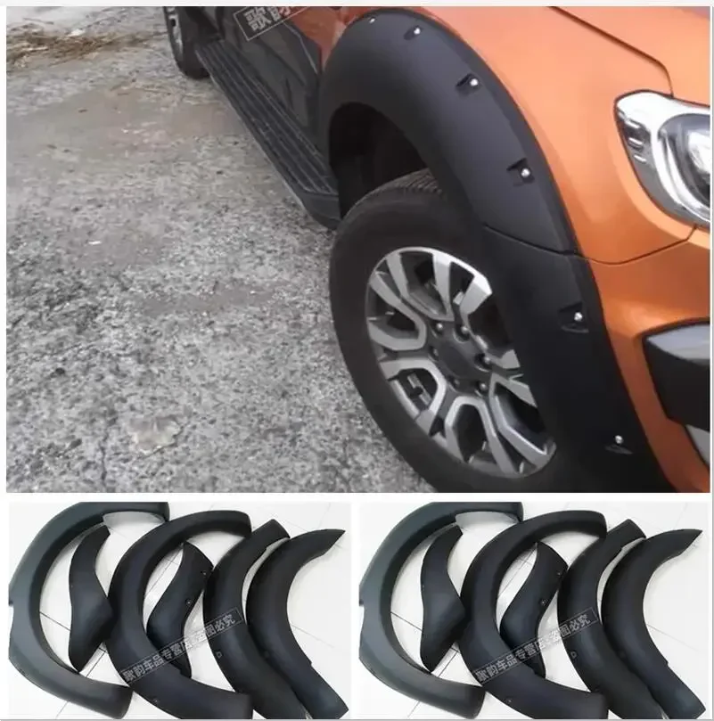 2015-2017 Fender Flare For Ford Ranger Wildtrak Accessories Black Color Mudguards For Ford Ranger Car Rangers Parts