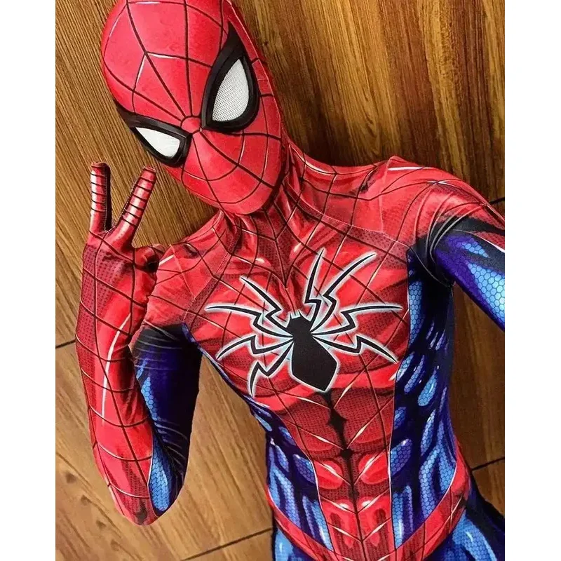 

Halloween Anime Costume Spider Ultimate Armor MK 4 Costume Cosplay Fullbody All-New All-Different Superhero Jumpsuit