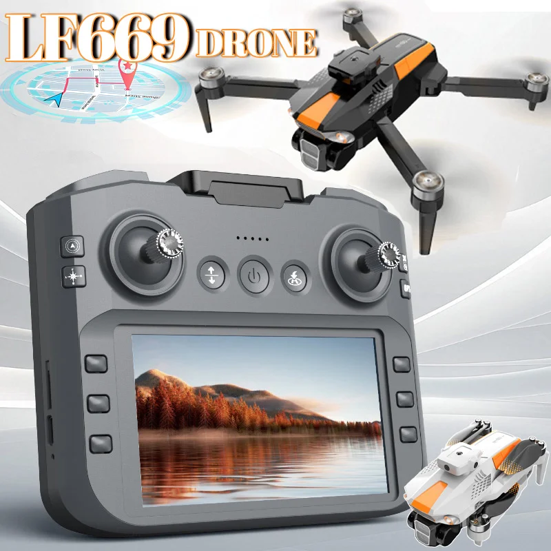 

LF669 GPS-дрон с 4,5-дюймовым экраном, пульт дистанционного управления, двойная камера 8K, оптический поток, предотвращение препятствий, бесщеточный двигатель, радиоуправляемый квадрокоптер, игрушка