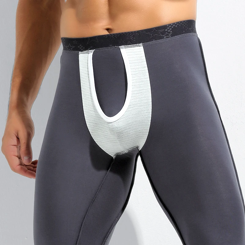 

Пуля с раздельной поддержкой мошонки, длинные кальсоны без нижнего белья, леггинсы, термоштаны, брюки, мужские тонкие трусы, осень и