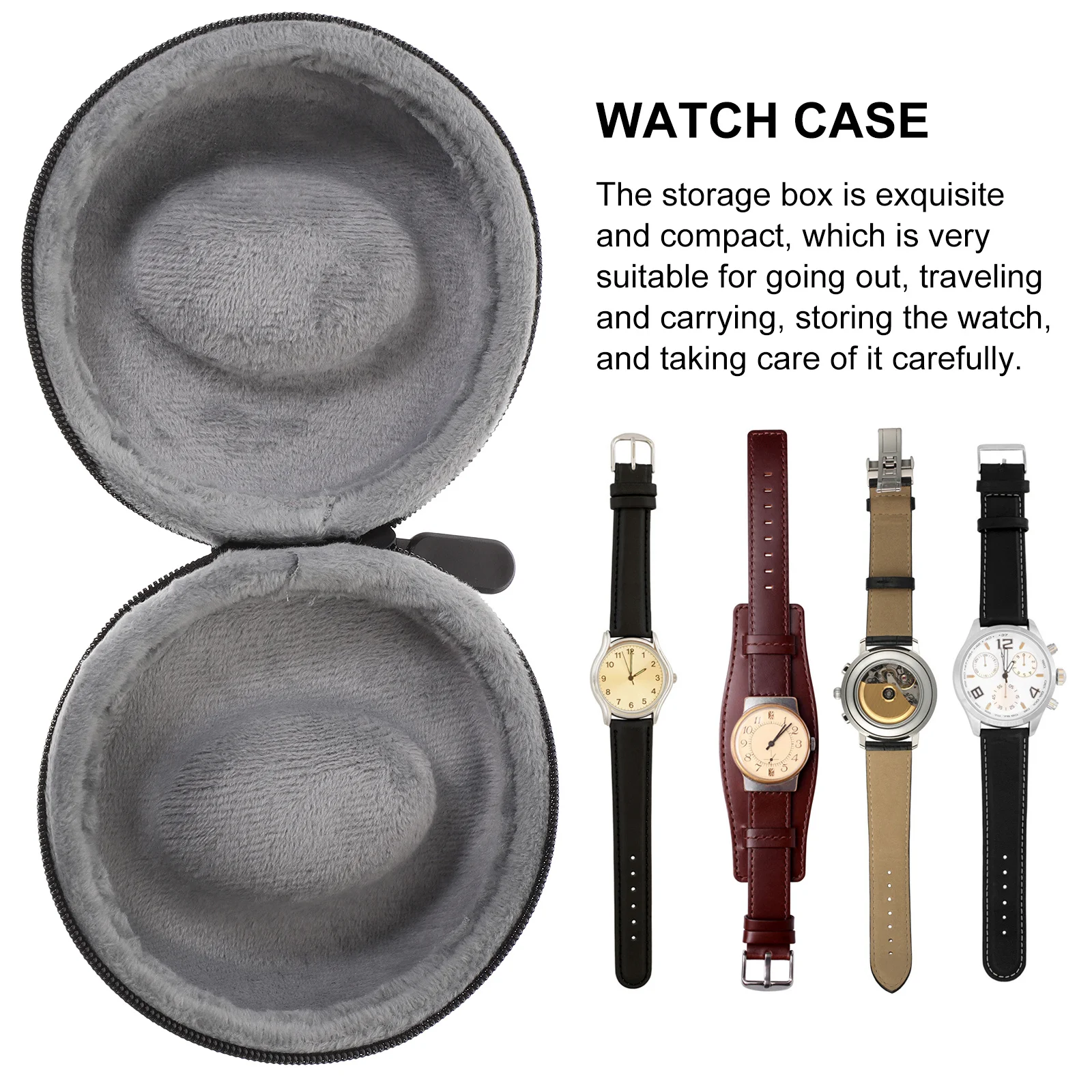 

Watch Box Portable Shockproof Scratch-Resistant Smartwatch Case For Travel Outdoor Storage Wristwatch Container Protective Case