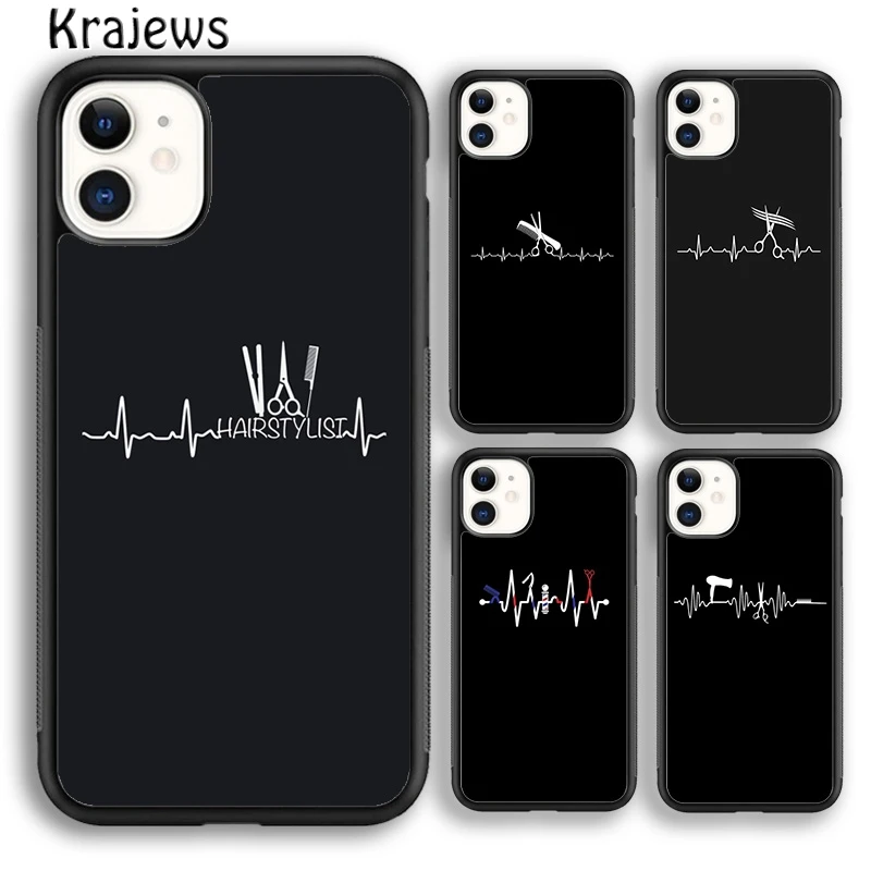 

Heartbeat Hairstylist Funny Phone Case Cover For iPhone 17 Air 16 15 14 plus 11 12 13 pro max coque Shell Fundas