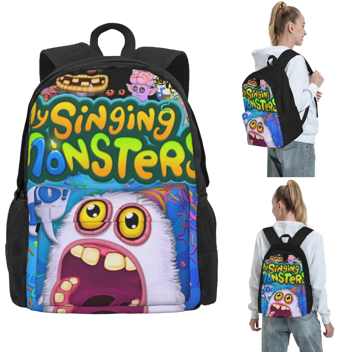 Wubbox My Singing Monsters Backpack Hot Sale Daypack Large Capacity Boys Girls BookBag School Bag Shoulder Bags for Men Women