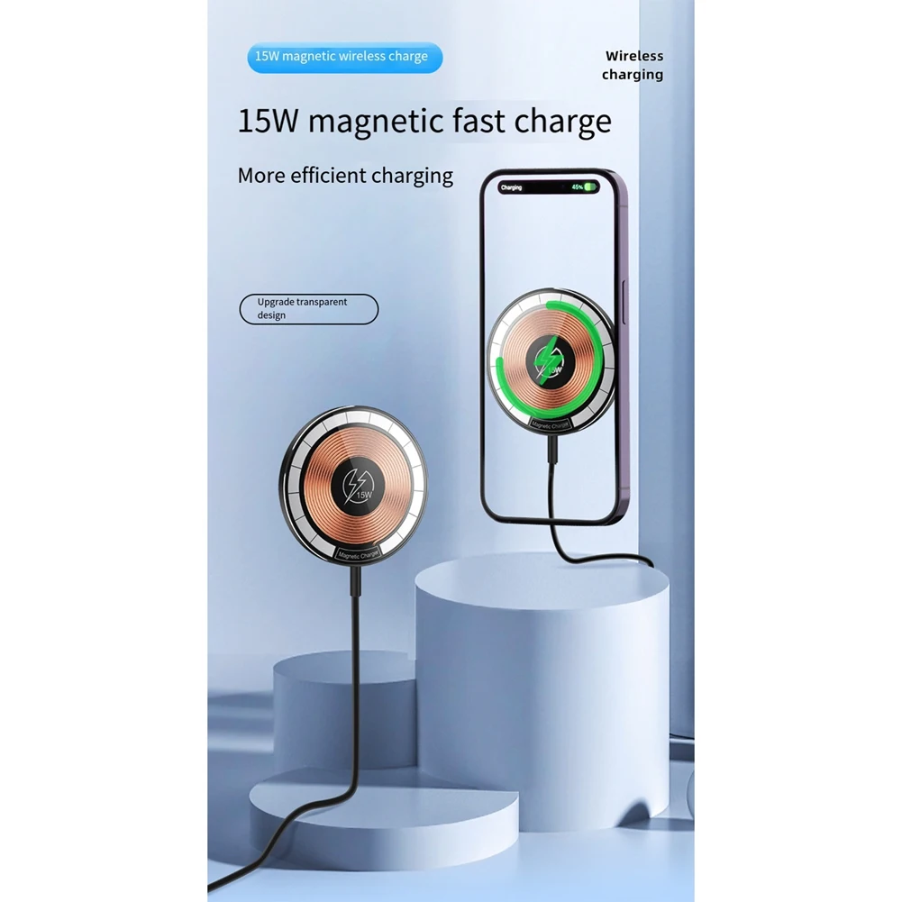 15W Magsafe Wireless Magnetic Attraction Charger Magnetic Charger For Iphone 12 13 14 15