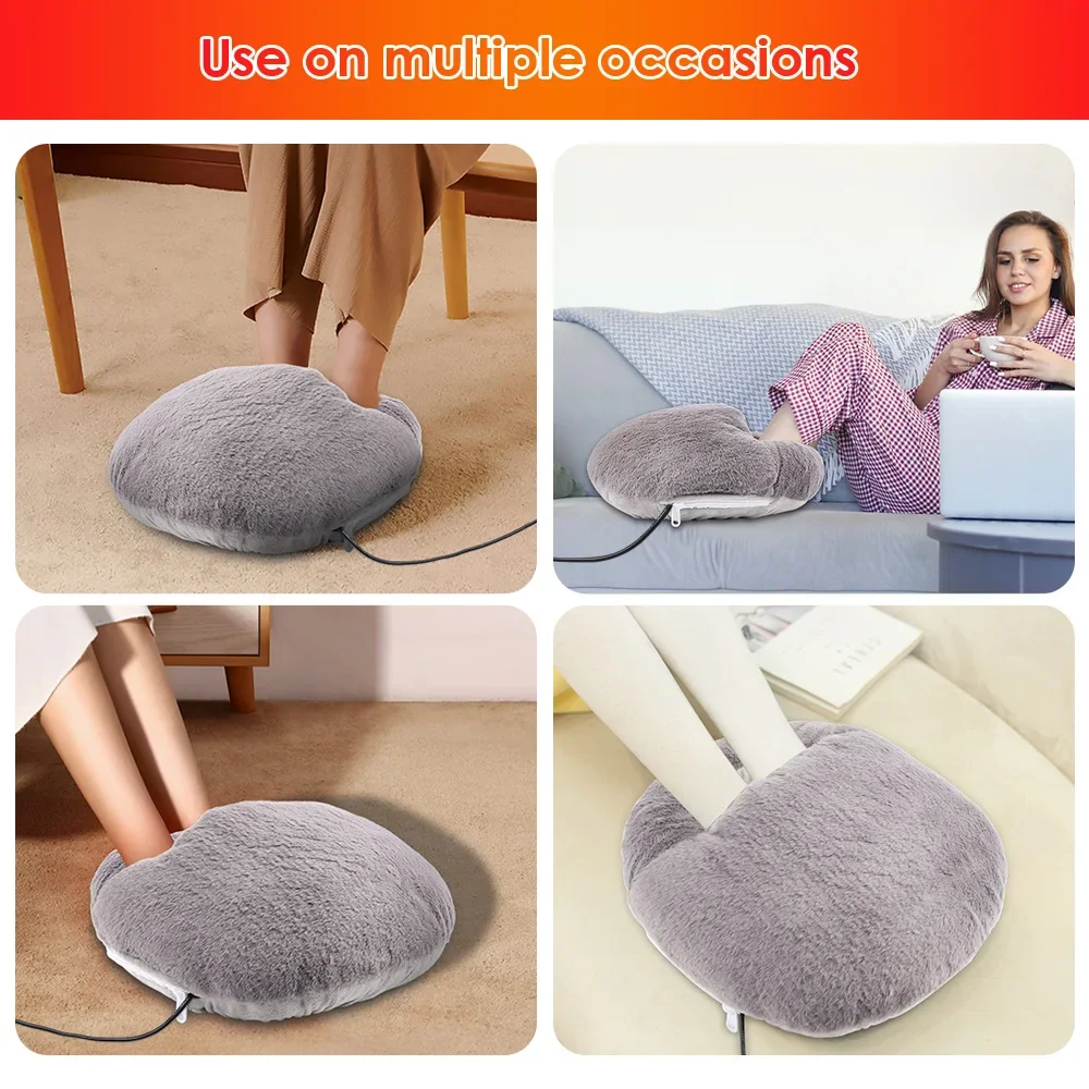 Electric Foot Warmer Heater Constant Temperature Heating Pad Removable Washable Winter Warm Foot Pad For Home Bedroom Office