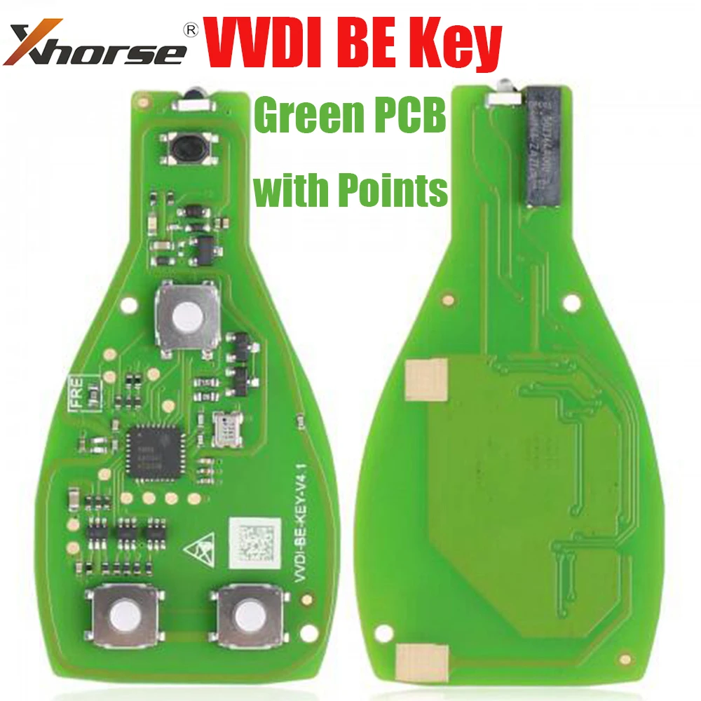 Xhorse VVDI BE Key Pro  Button Remote Car Key for Mercedes Benz  PCB Remote Key Chip Improved Version Smart 315MHz/433MHz