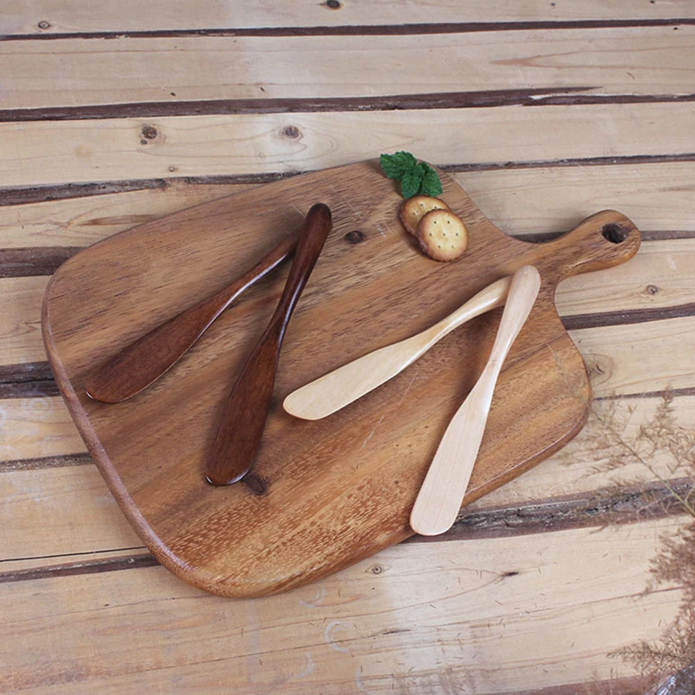 Raspadores de maquillaje de madera, herramientas prácticas y duraderas para crema Facial, aplicador de máscara, espátula, raspadores agitar fáciles de limpiar, cuidado de la piel, 4 Uds.
