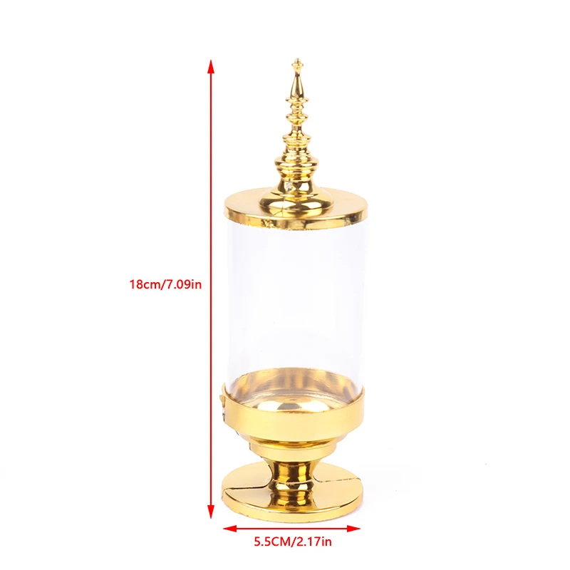 1 Pc Creative Wedding Candy Box Electroplating Gold And Silver Plastic Cylindrical Candle Holder Wedding Candy Box