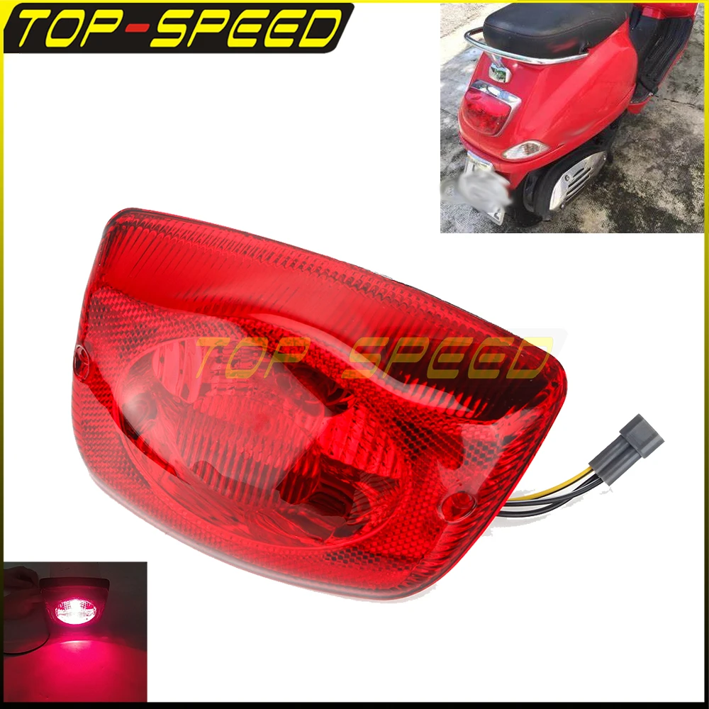 Задние фонари для скутера LX50 LX125 LX150 LXV 50 125 150 S 4T 4V LX 125 LX 150 IE 4T LXV Комплект красных стоп-сигналов для мотоцикла