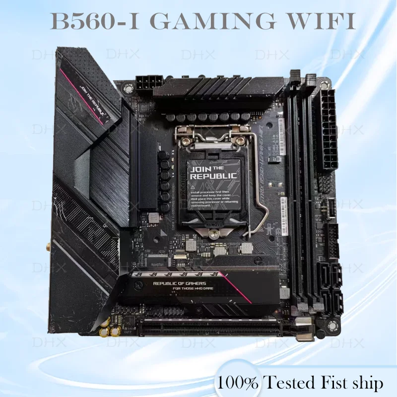 For ROG STRIX B560-I GAMING WIFI Motherboard LGA 1200 DDR4 PCI-E4.0 B560 64GB Mainboard Mini-ITX HDMI 100% Tested Fully Work DH