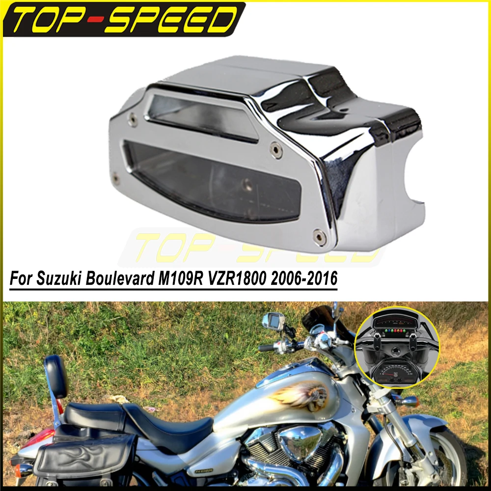 

Motorcycle Speedometer Housing Instrument Case Gauge Cover Protector Guard Fuel Meter For SUZUKI Boulevard M109R VZR1800 2006-16