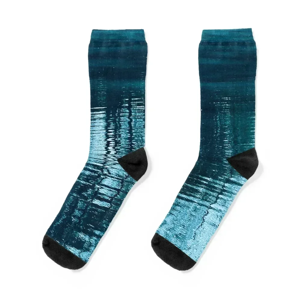 

Deep Blue ocean illustrious Socks aesthetic anime Sports Women Socks Men's