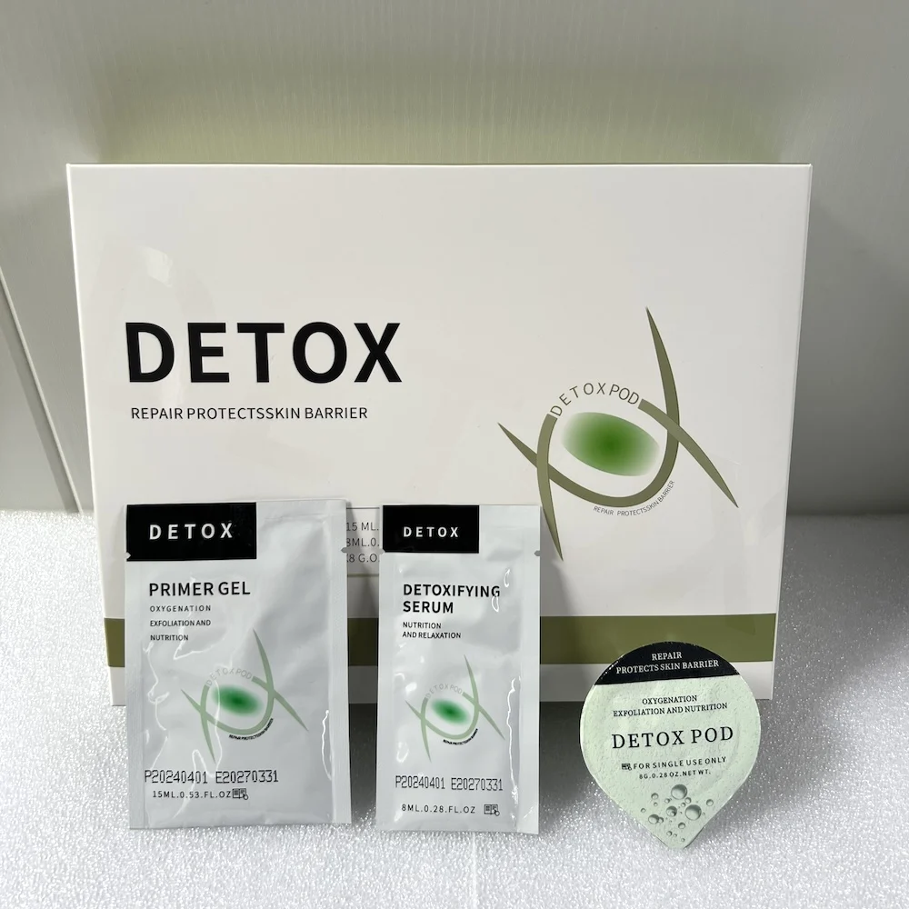 DETOX GLAM-Capsules d'Oxygène et de Charbon de Bois, Kit Facial à Bulles de Sérum pour Toutes les Peaux, Appareil 3 en 1