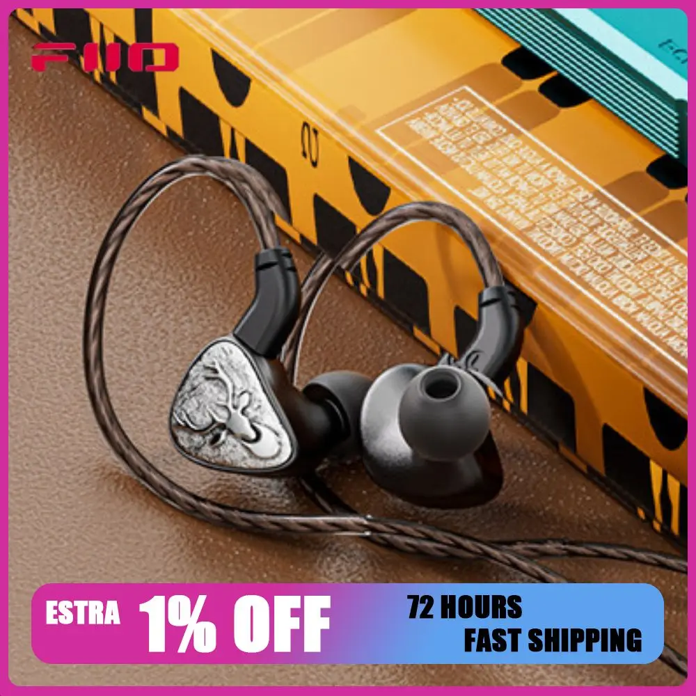 FiiO SnowSky FH3 Deer Song Earphones HiFi Wired In-Ear One-Dynamic Coil Two-Balanced Armature Retro Vocal Tuning Headset Gift