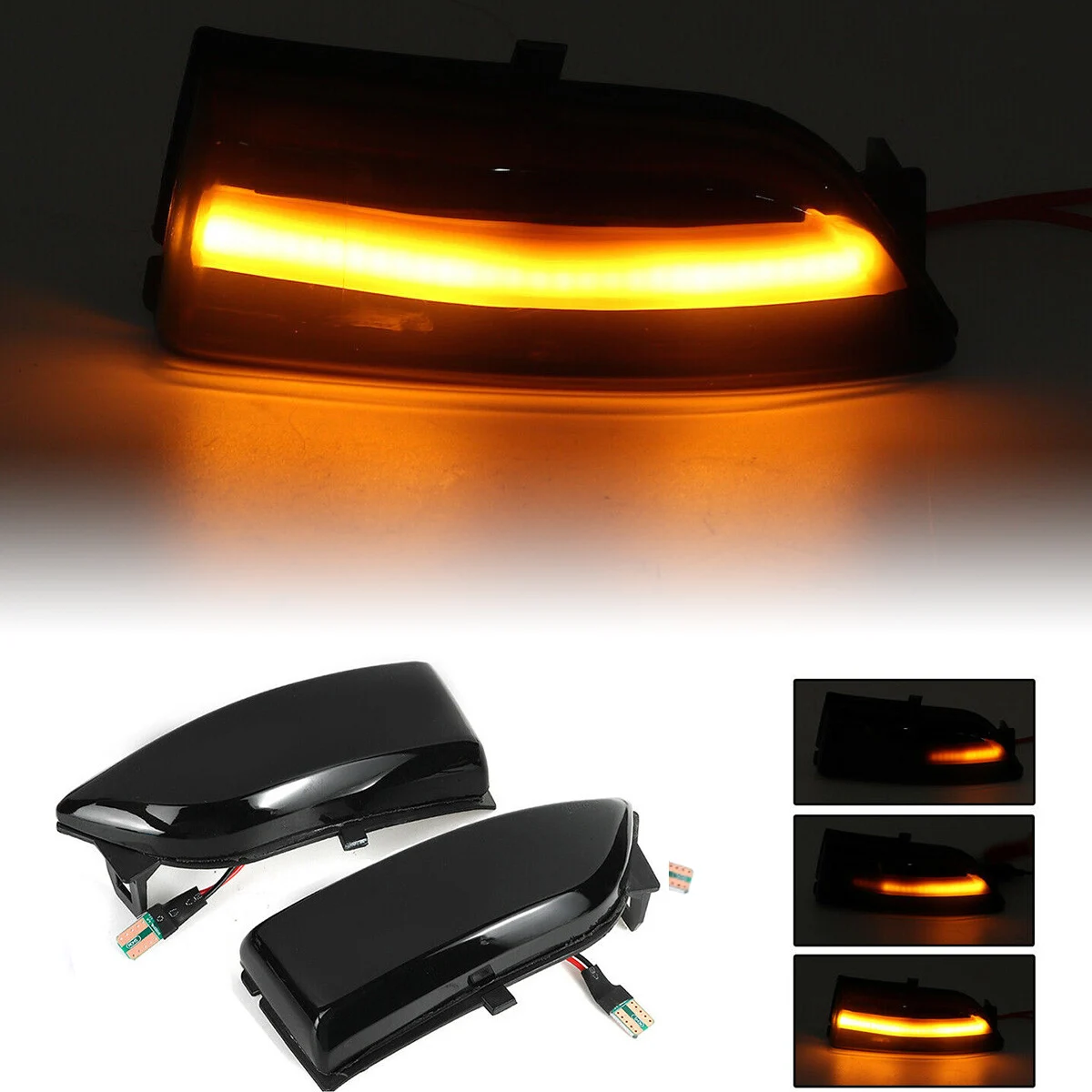 2PCS Dynamic LED Side Mirror Light Signal Indicator Lamp for Ford Everest 2015-2019 Ranger T6 Raptor Wildtra Car Styling