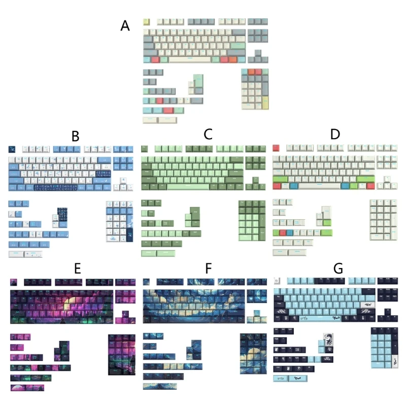 

135PCS Two-color Injection Backlit Keycaps PBT Keycap for Mechaniacal Keyboard Dropshipping