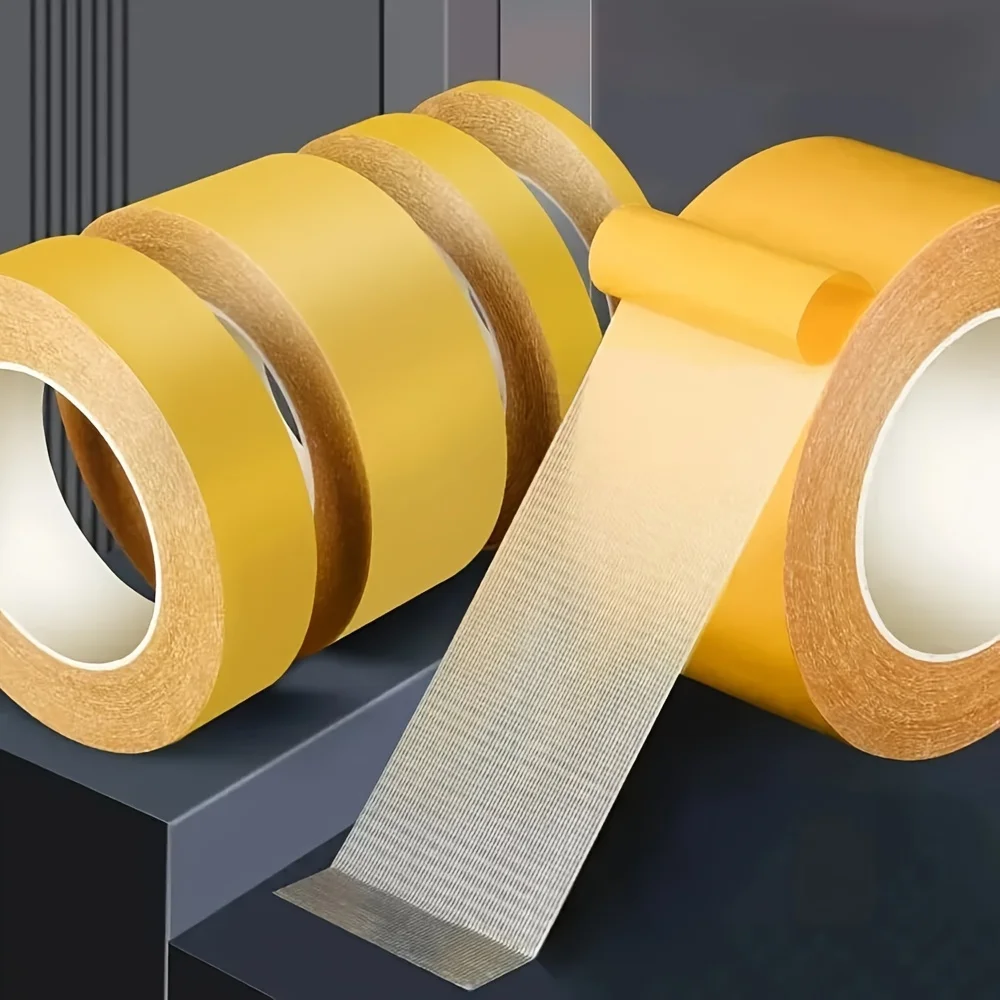 0M Mesh Cloth base adhesive Mesh High Viscosity Transparent Double-Sided Tape Glass Grid Fiber Adhesive Tape Carpet Adhesive