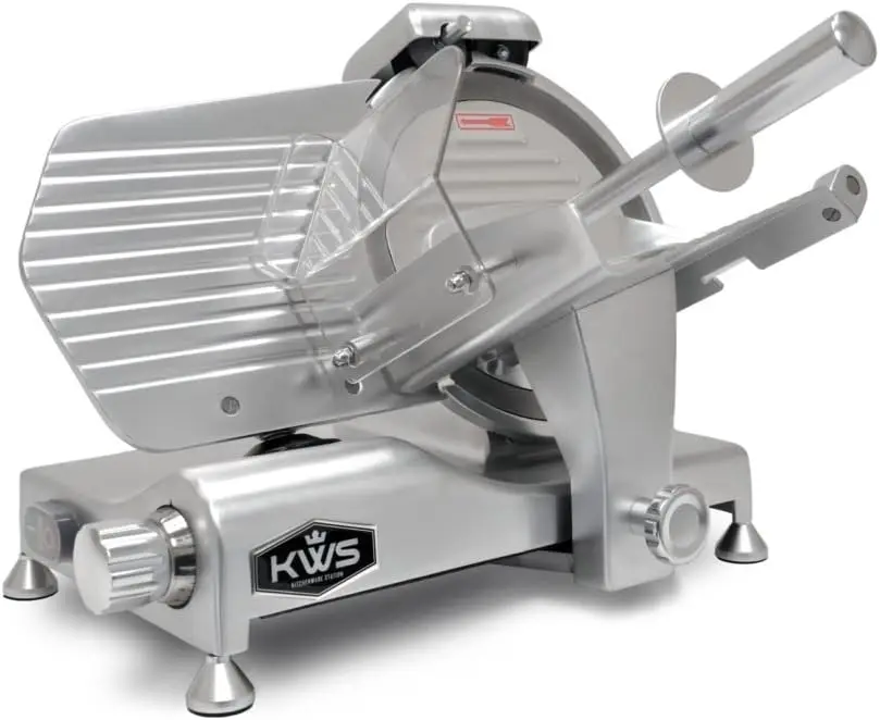 Metal Collection MS-10DS Commercial 320W 10-Inch Meat Slicer Anodized Aluminum Base with Stainless Steel Blade + Blade Remov