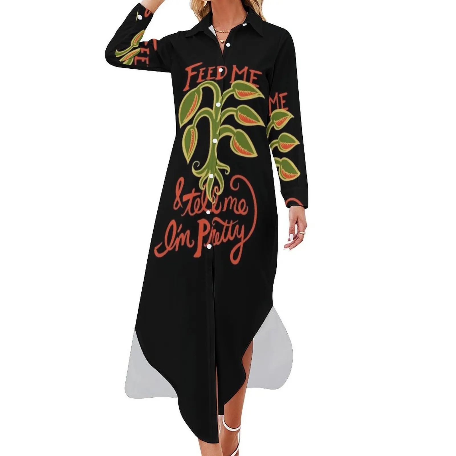 

Plant Mom Humor Long Sleeved Shirt Dress Evening gown birthday dress for women luxury 2024 prom dresses