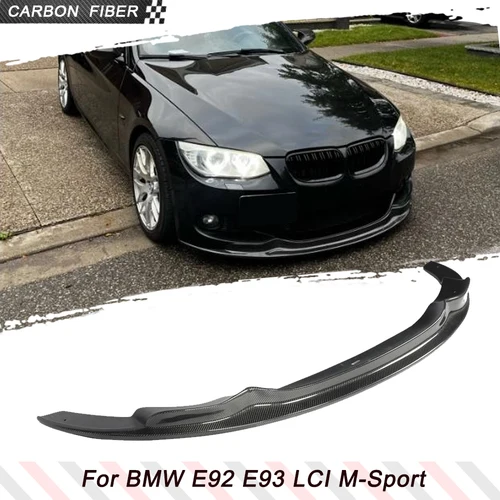 탄소 섬유 자동차 앞 범퍼 립 스플리터, BMW 3 시리즈 E92 E93 LCI M 스포츠 2010-2012 자동차 앞 레이싱 바디 키트 가드 FRP