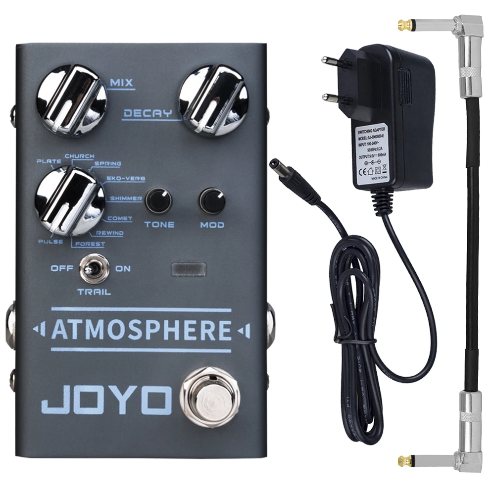 

Гітарна педаль ефектів JOYO R-14 ATMOSPHERE Reverb Effects 9. Типи цифрової реверберації Spring/Church/Shimmer/Plate Reverb Гітарна педаль