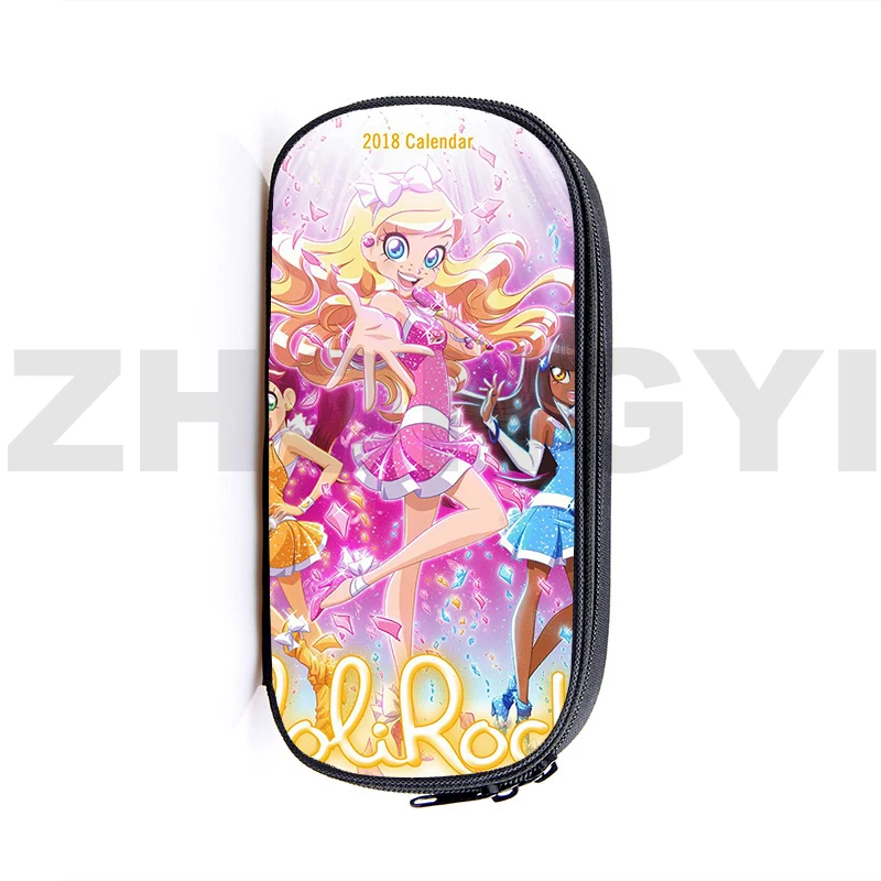 3D Anime  Lolirock Cosmetic Organizer Pencil Case Box Child Stationery Storage Pen Cute Lolirock Cases LoliRockstar Makeup Pouch