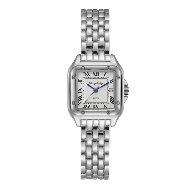 Couple Watches Square Simple Design Couple Quartz Watch Fashion Stainless Steel Women's Watch