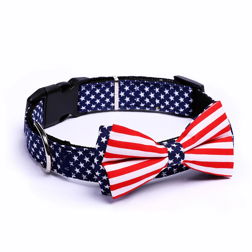 

Flag For Stylish Bowtie Pu Dog Cat Pet Cat Pu Dog Collar Collar Small Size Fashion Pet Accessory