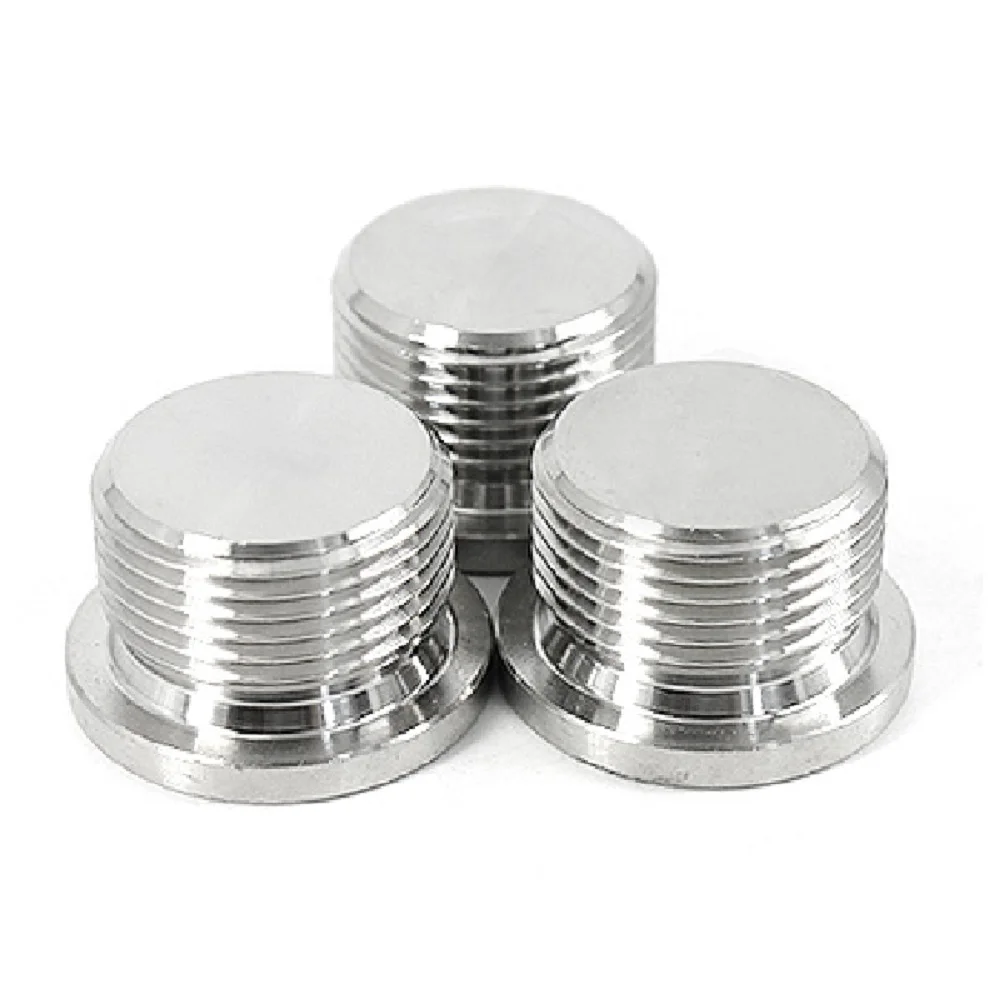 1pcs G1/8 G1/4 G3/8 G1/2 G3/4 G1'' 304 stainless steel hexagon socket flange face plug with side pipe oil plug