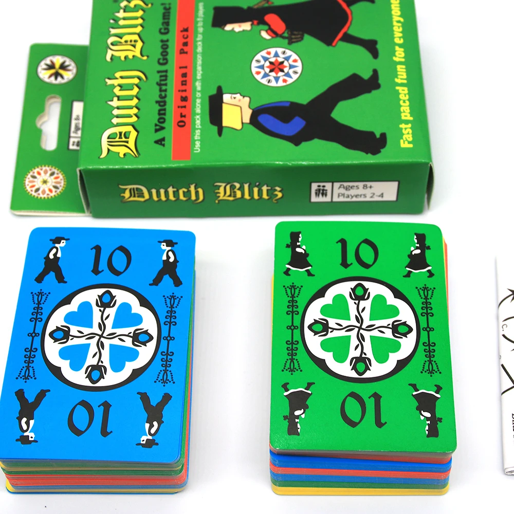 لعبة البطاقات Dutch Blitz The Original Fast Paced تحتوي على 160 بطاقة سريعة وسهلة التعلم لعبة عائلية رائعة