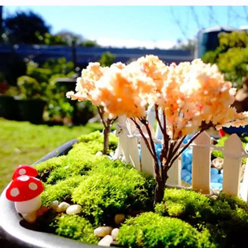 50pcs Mini Mushroom Miniature Model Artificial Garden Moss Resin Craft Decoration Piles Home Garden Supplies Craft