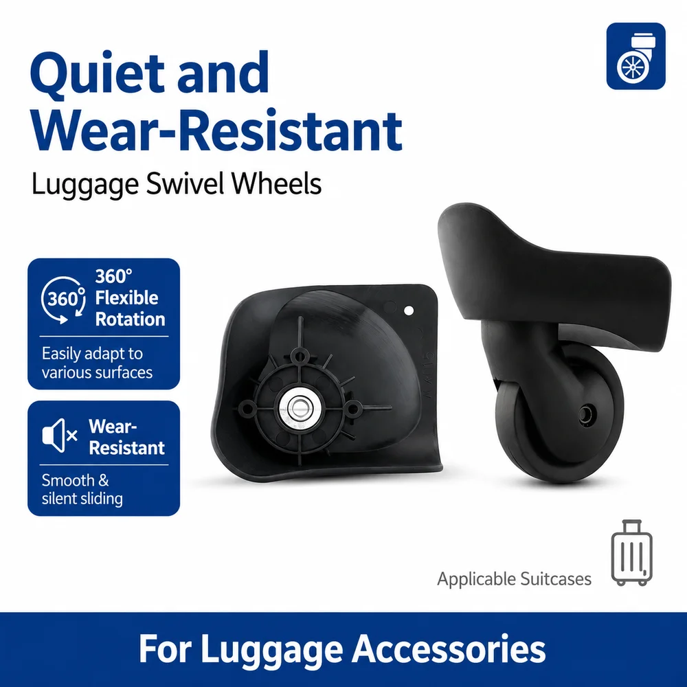 Universal Luggage Wheels For Crown LOJEL LTE30 360° Swivel Caster Smooth Rolling Noise Reduction Replacement Roller Parts